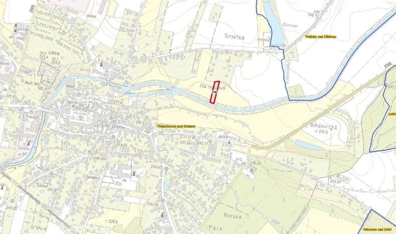 Prodej podílu zahrady, Třebechovice pod Orebem, 1281 m2