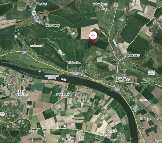 Prodej pole, Křešice, 7187 m2