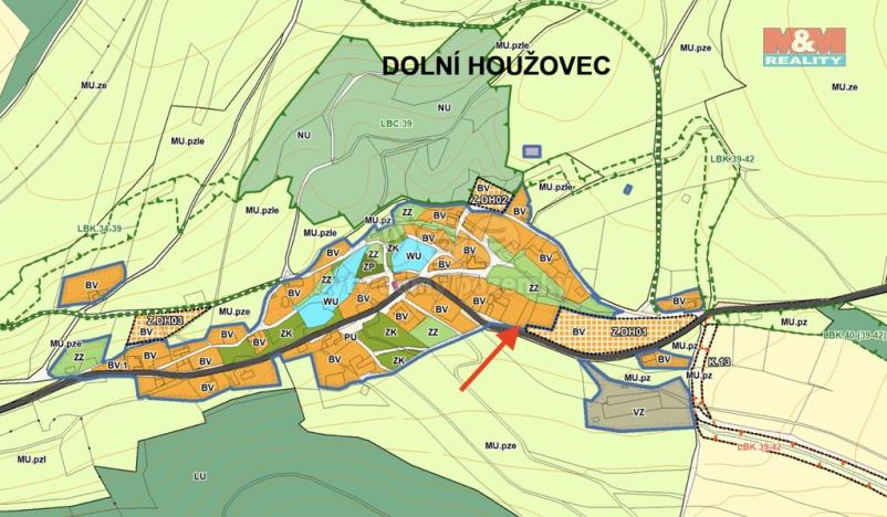 Prodej pozemku pro bydlení, Ústí nad Orlicí - Dolní Houžovec, 619 m2