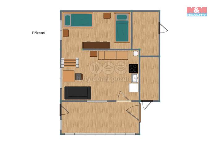 Prodej chaty, Poříčí nad Sázavou, Svárov, 48 m2