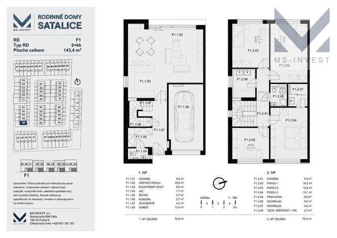 Prodej rodinného domu, Praha - Satalice, Trabantská, 143 m2