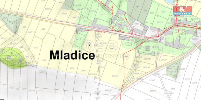Prodej pozemku pro bydlení, Zavlekov - Mladice, 5916 m2