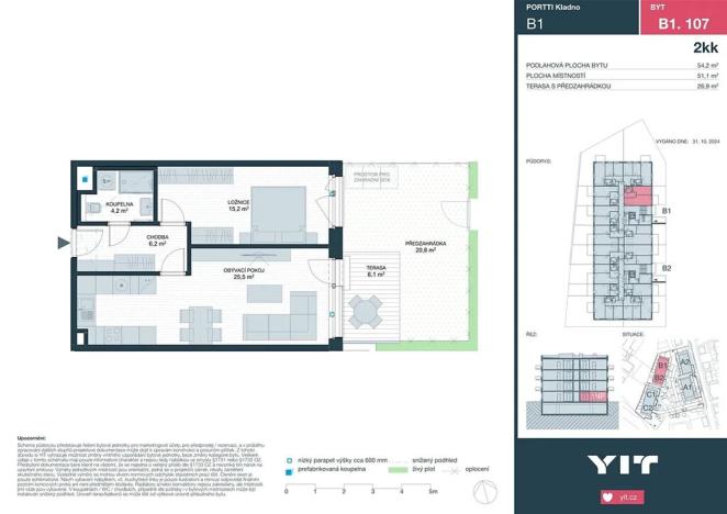 Prodej bytu 2+kk, Kladno, Ke stadionu, 54 m2