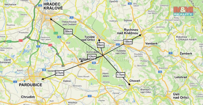 Prodej zahrady, Borohrádek, 465 m2