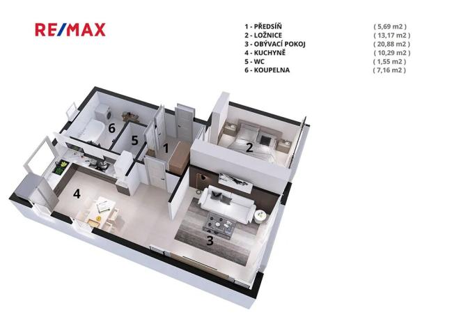 Prodej bytu 2+1, Hradec Králové, Meruňková, 71 m2