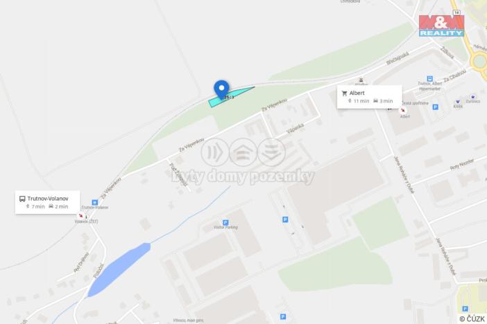 Prodej zahrady, Trutnov, Za Vápenkou, 460 m2