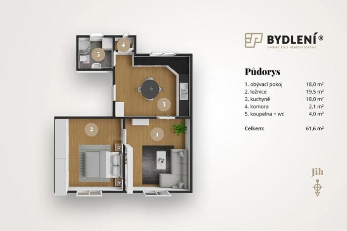 Prodej bytu 2+1, Teplice, Duchcovská, 189 m2