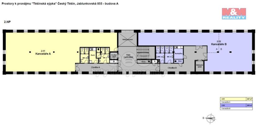 Pronájem kanceláře, Český Těšín, Jablunkovská, 169 m2