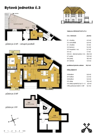 Prodej bytu 3+kk, Všenory, Květoslava Mašity, 96 m2