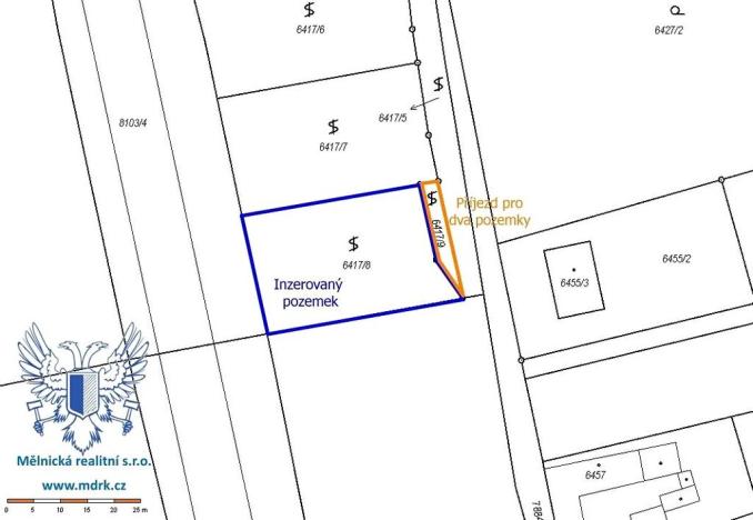 Prodej pozemku pro bydlení, Mělník, Nad Kamennými závorami, 802 m2