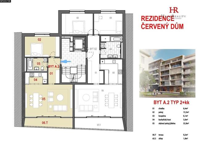 Prodej bytu 2+kk, Benešov, 80 m2