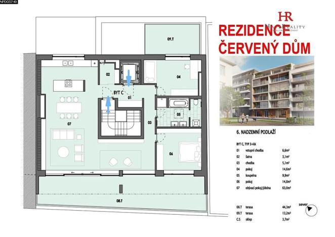 Prodej bytu 3+kk, Benešov, 183 m2