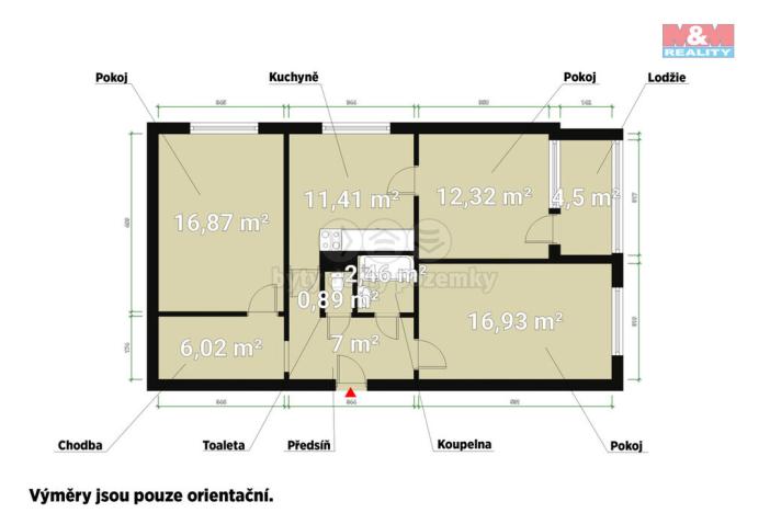 Prodej bytu 3+1, Cheb, Dvořákova, 82 m2