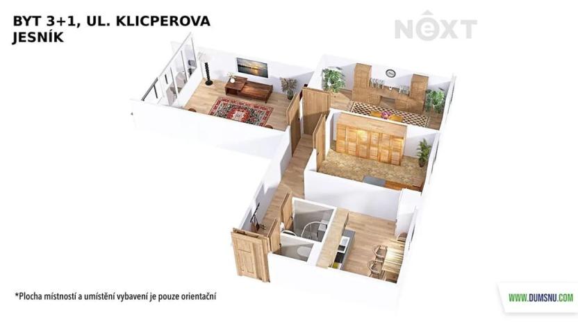 Prodej bytu 3+1, Jeseník, Klicperova, 60 m2