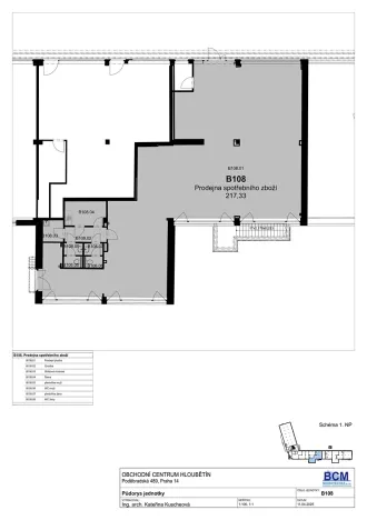 Pronájem obchodního prostoru, Praha - Hloubětín, Poděbradská, 217 m2