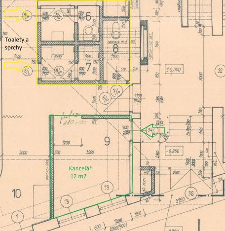Pronájem kanceláře, Pohořelice, Hybešova, 12 m2