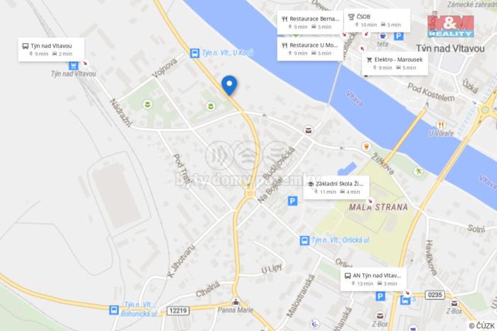 Prodej restaurace, Týn nad Vltavou - Malá Strana, Písecká, 854 m2