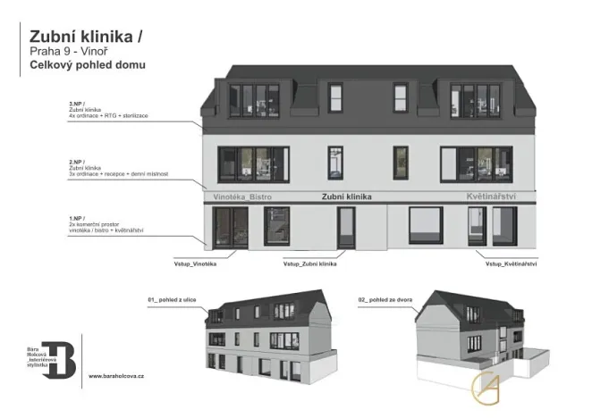 Pronájem ordinace, Praha - Vinoř, Mladoboleslavská, 305 m2