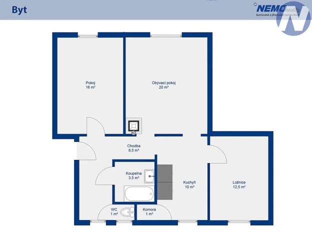 Prodej bytu 3+1, Křišťanov, 75 m2