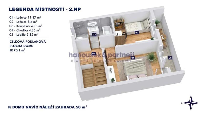 Prodej rodinného domu, Pardubice, Ke Kobelnici, 71 m2