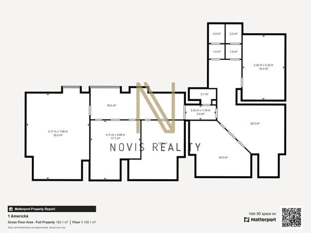 Pronájem kanceláře, Plzeň, Americká, 165 m2