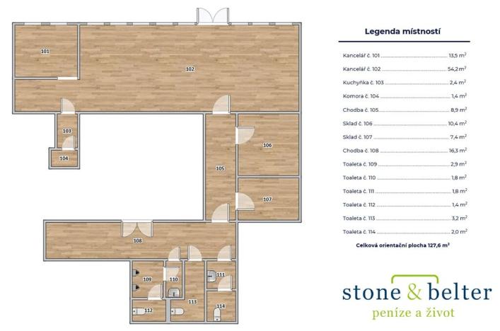 Pronájem kanceláře, Mladá Boleslav, třída T. G. Masaryka, 128 m2