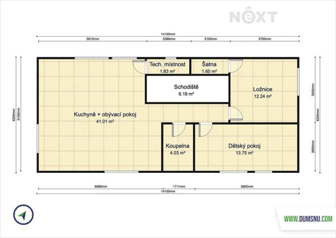Prodej bytu 3+kk, Nový Malín, 95 m2