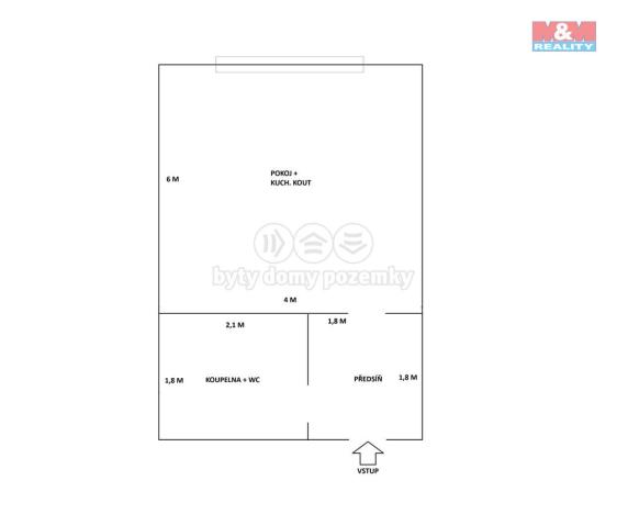 Prodej bytu 1+kk, Ostrava - Zábřeh, Závoří, 33 m2