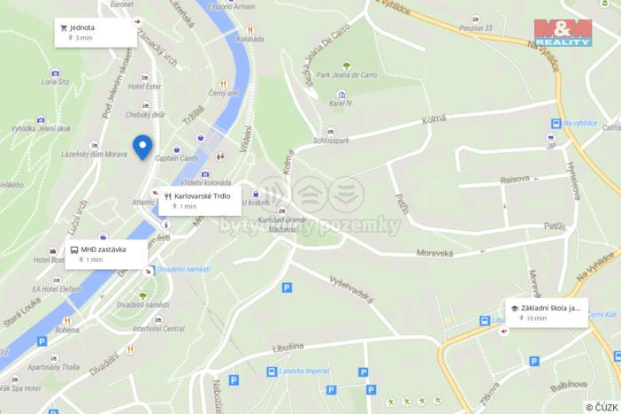 Pronájem bytu 2+1, Karlovy Vary, Tržiště, 51 m2