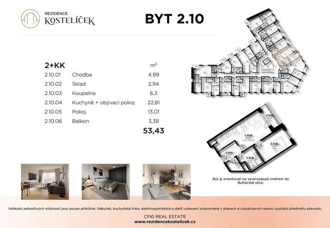 Prodej bytu 2+kk, Pardubice, Štrossova, 53 m2