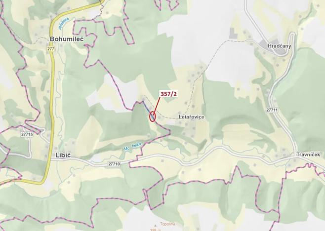 Dražba lesa, Český Dub, 1194 m2