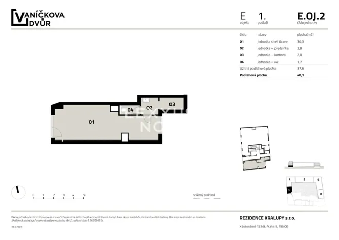 Pronájem obchodního prostoru, Kralupy nad Vltavou, Husova, 40 m2