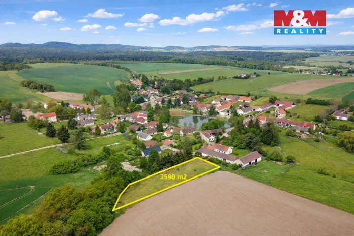 Prodej pozemku pro bydlení, Albrechtice nad Vltavou - Údraž, 2590 m2