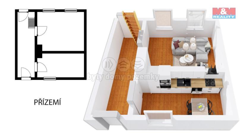 Prodej chalupy, Nalžovské Hory - Stříbrné Hory, 65 m2