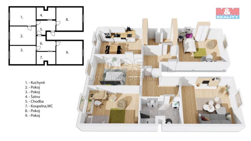 Prodej bytu 5+kk, Jičín - Holínské Předměstí, Jiráskova, 139 m2
