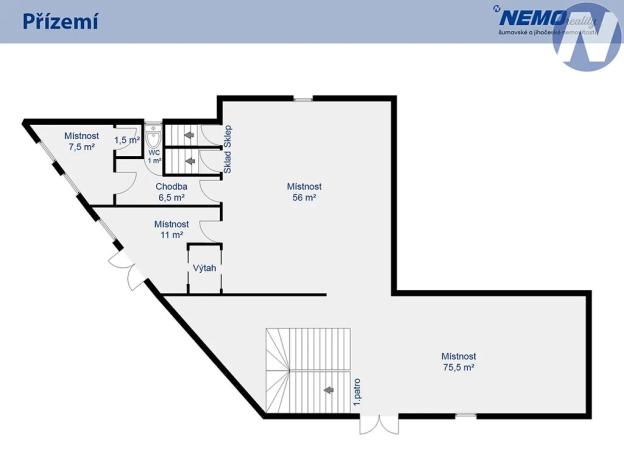 Prodej obchodního prostoru, Vimperk, Pivovarská, 460 m2