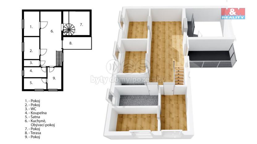 Prodej rodinného domu, Mšec, Důrasova, 105 m2