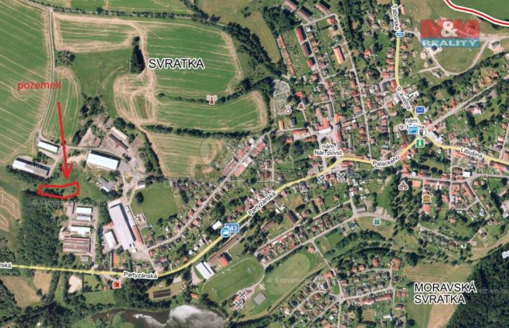 Prodej komerčního pozemku, Svratka, Partyzánská, 4523 m2