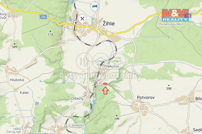 Prodej zahrady, Potvorov, 1186 m2