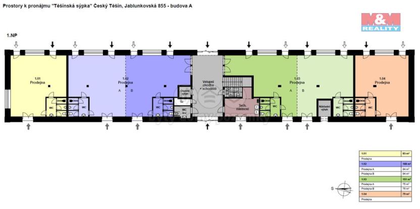 Pronájem obchodního prostoru, Český Těšín, Jablunkovská, 83 m2