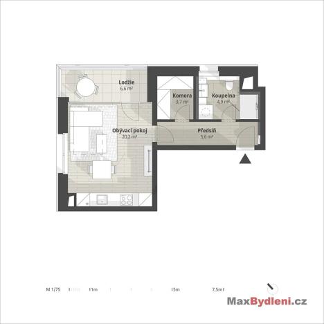 Prodej bytu 1+kk, Liberec, Polní, 37 m2