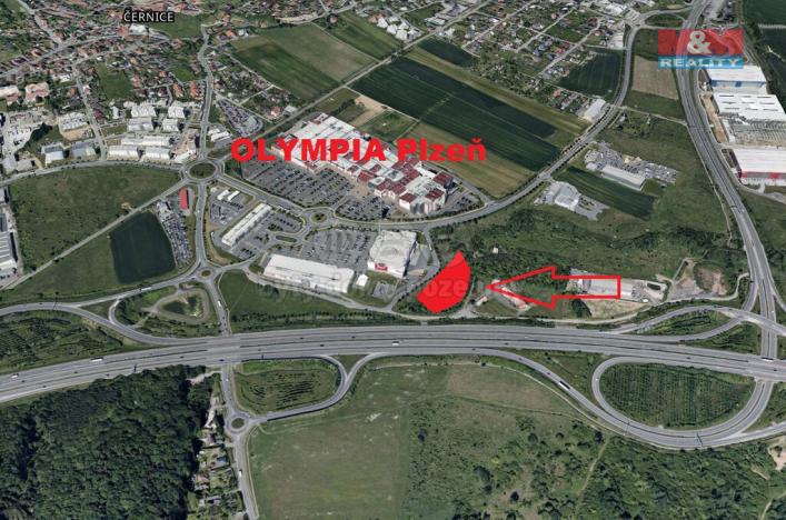 Pronájem komerčního pozemku, Plzeň - Černice, 3600 m2