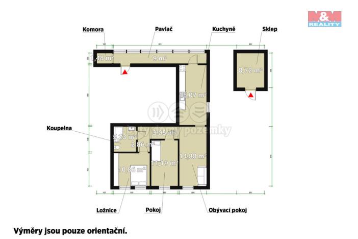 Prodej bytu 3+1, Plzeň - Vnitřní Město, sady 5. května, 73 m2