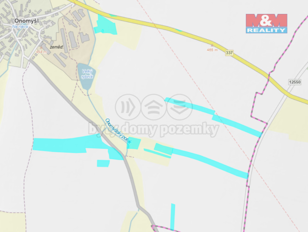 Prodej pole, Onomyšl, 73439 m2