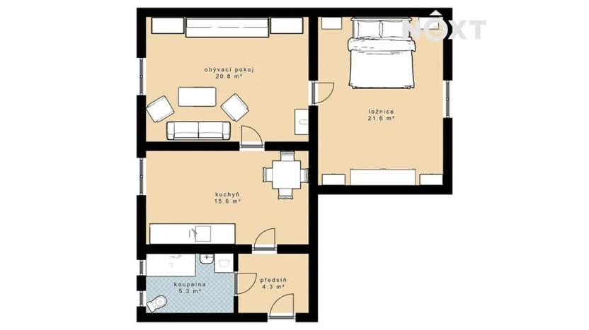 Prodej bytu 2+1, Horní Dvořiště, 70 m2