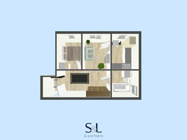 Pronájem bytu 2+1, Bernstadt auf dem Eigen, Německo, Sonnenblick, 49 m2