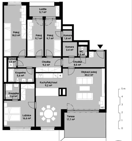 Prodej bytu 5+kk, Praha - Modřany, Kolmanova, 138 m2