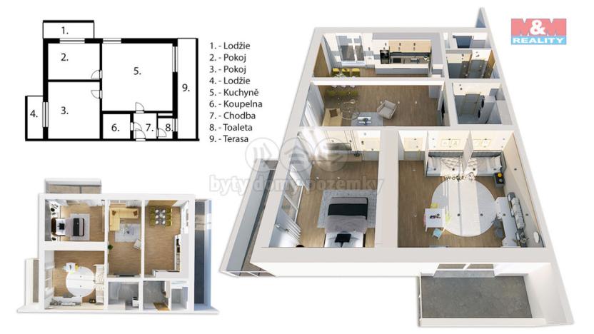 Prodej bytu 3+kk, Plzeň, Na Průhonu, 78 m2