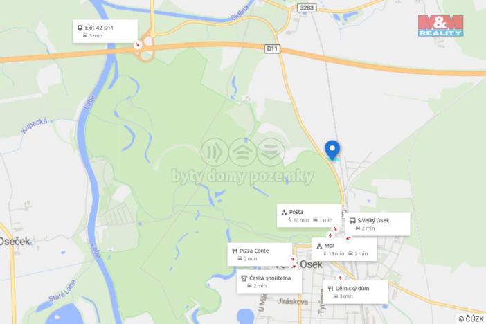 Pronájem komerčního pozemku, Velký Osek, 3200 m2