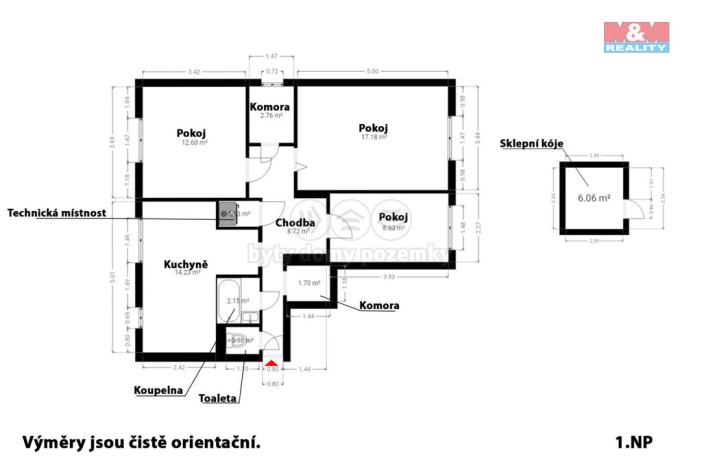 Prodej bytu 3+1, Stráž, 82 m2